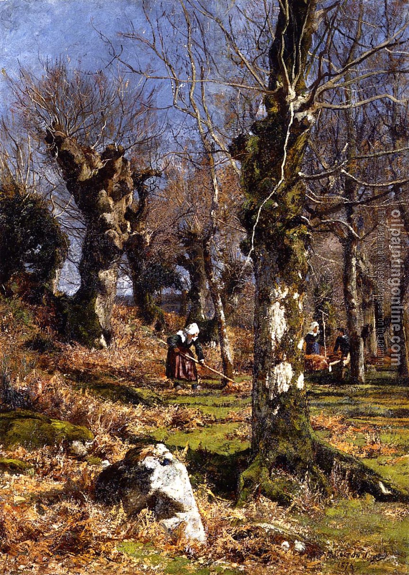 Hugh Bolton Jones - Gathering Leaves